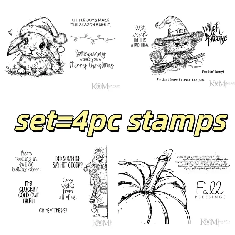 2026 Christmas Halloween Release Clear Stamps DIY Scrapbook Embossed Handcraft Paper Card Album Craft Template Supplies Newest — image 32