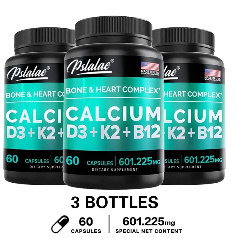 Calcium 600 Mg Vitamin D3 K2 B12 Supplement - Provides Heart Bone and Immune Support for Women and Men — image 10