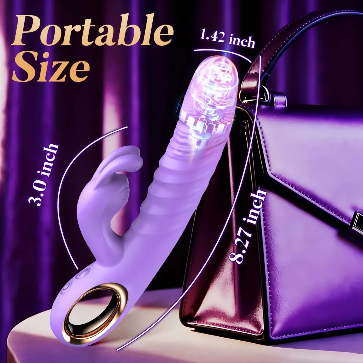 דחף ארנב ויברטור 10 רטט דחף G Spot Vibrator דילדו אנאלי עם סיליקון נוזלי עיסוי נרתיק צעצועי מין למבוגרים
