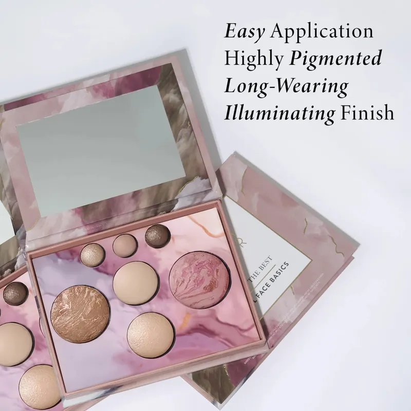 Tuscan Dreams Holiday Baked Starter Kit (4PC)-- Full Face Makeup Palette Foundation with Limited Edition Brushes