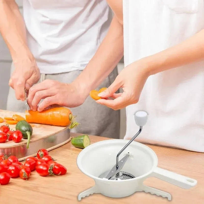 3개의 그라인딩 디스크가 장착된 식품 수동식 그라인더 토마토 소스 감자 매시에 적합한 과일 야채 식품 분쇄기 — image 3