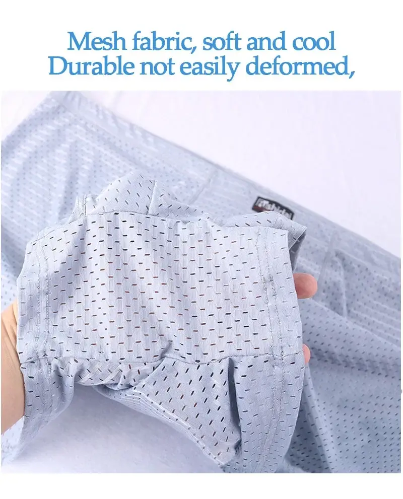 4 Pack Men's Big Size Boxer Shorts (9XL-13XL) Breathable Mesh Underwear Comfort Fit, Stretch Waistband Plus Size Men's Undies