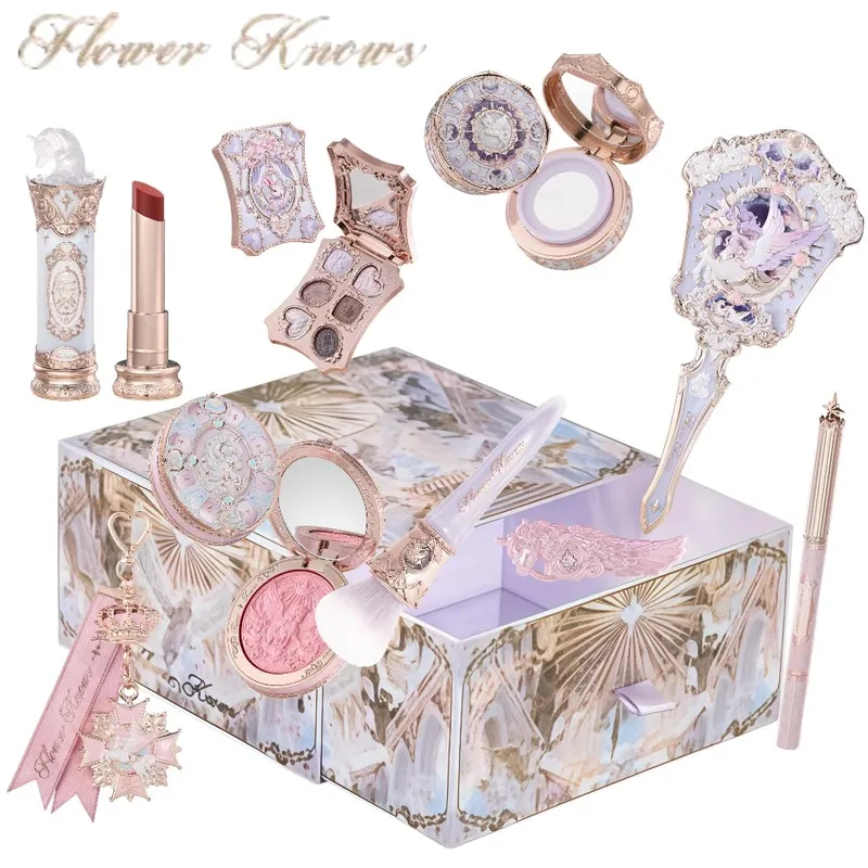 Flower Knows Knight Unicorn Collection Mini All-In Gift Set-dengan Lipstik Blush Eyeshadow Powder Lip Liner Cermin & Alat — image 5