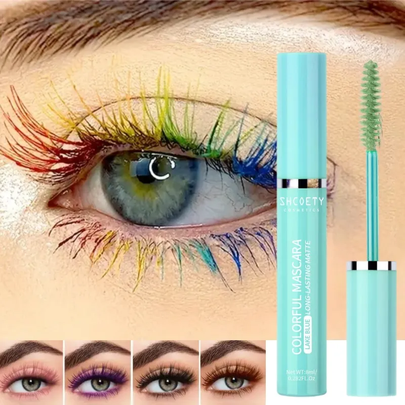 6-color Color Mascara Waterproof and Non-smudged Slender and Thick Curly Christmas Stage Hot Makeup Eye Cosmetics — image 2