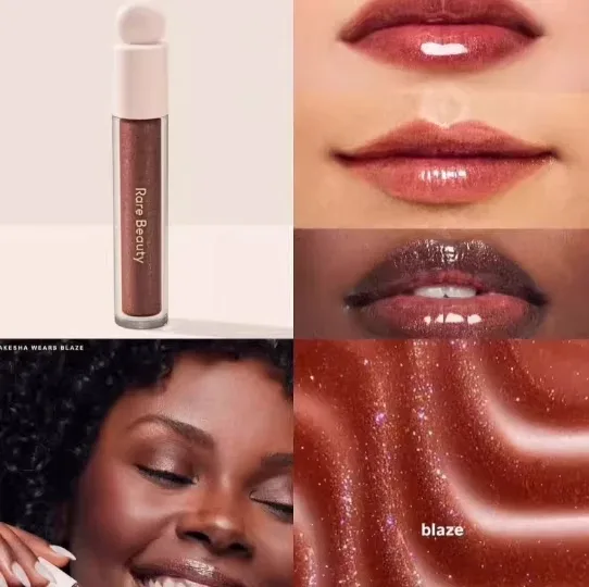 Rare Beauty Lipstick Lip Gloss Combination Set with Fine Sparkling Texture Moisturizing Lips Soft Smooth Moisturizes The Lips — image 12