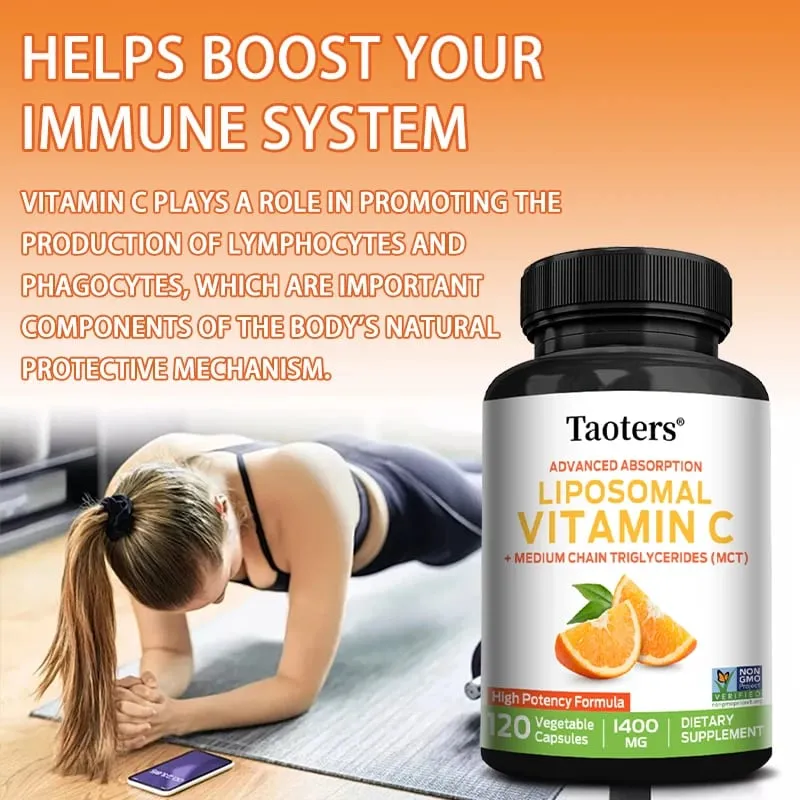 Liposomale vitamine C 1400 mg - Bevordert de collageenproductie Immuunondersteuning Krachtige antioxidant — image 6