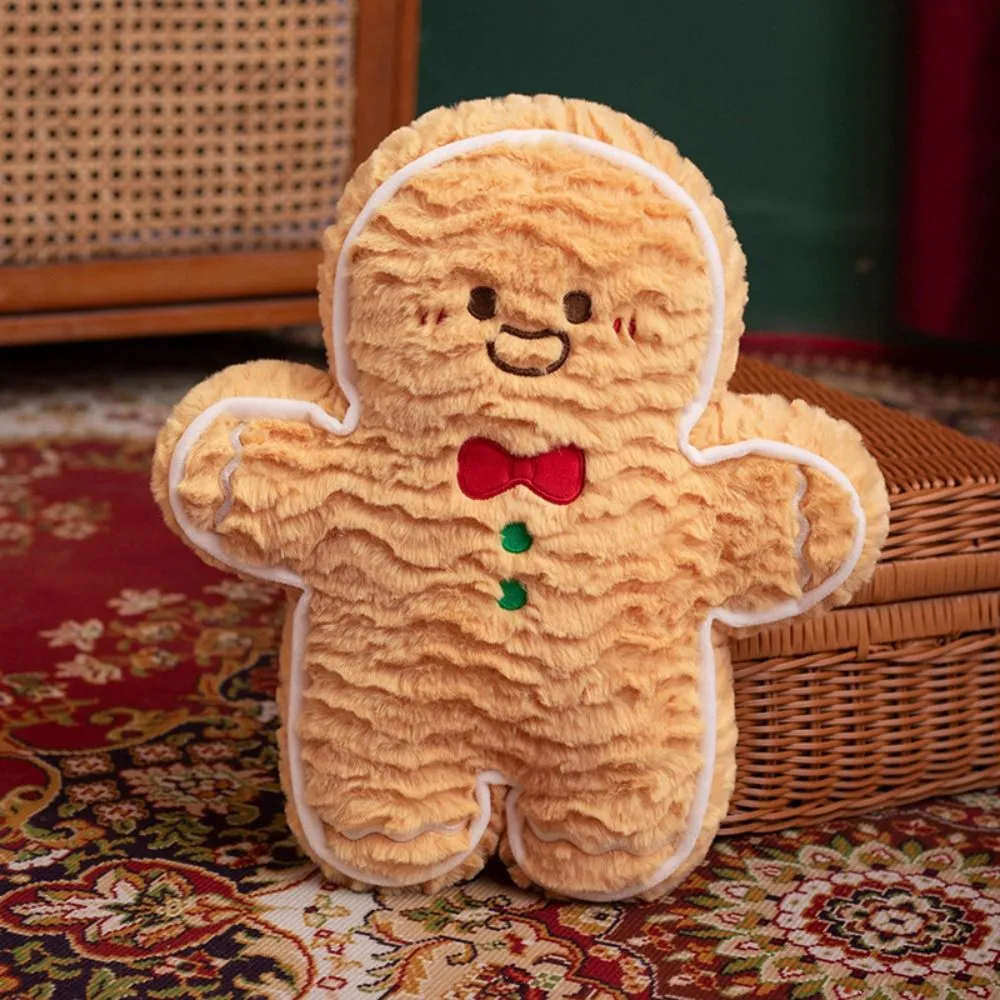 Leuke creatieve vorm Kerstkussen Zacht gevuld Comfortabel Gingerbread Man Kussen Seizoenspatroon Taille Kussen Home Decor — image 6