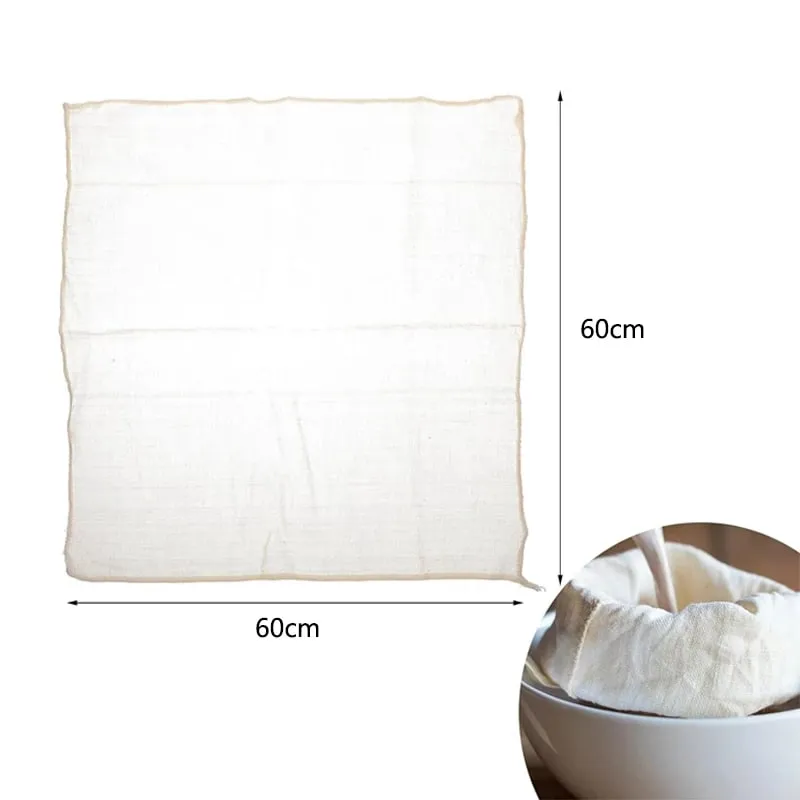 1-5pcs Large White Cotton Gauze Cheesecloth Fabric Reusable Muslin Cloth for Straining Cooking Tofu Cheesemaking Baking — image 11