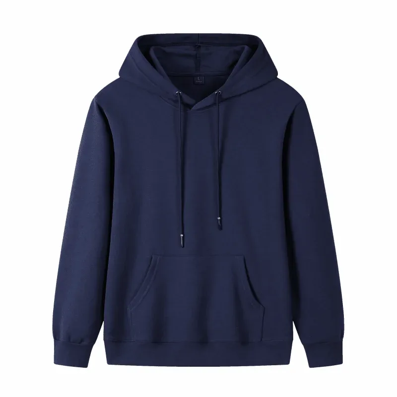 Fashion 9 Colors High-Quality Pullovers Custom Logo Printed Personal Group Brand Embroidery Men and Women 100% Cotton Hoodies — image 22