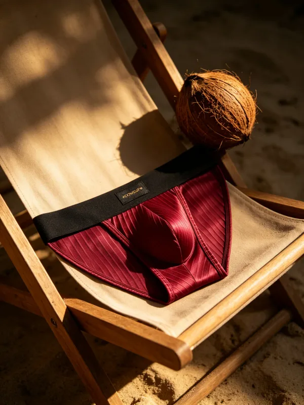 Herren-Unterwäsche, glänzend, gestreift, Dreieck-Slip, vorderer Ausbuchtungsbeutel, sexy Low-Rise, schmale Passform, tägliche Herren-Unterhose DP915 — image 2