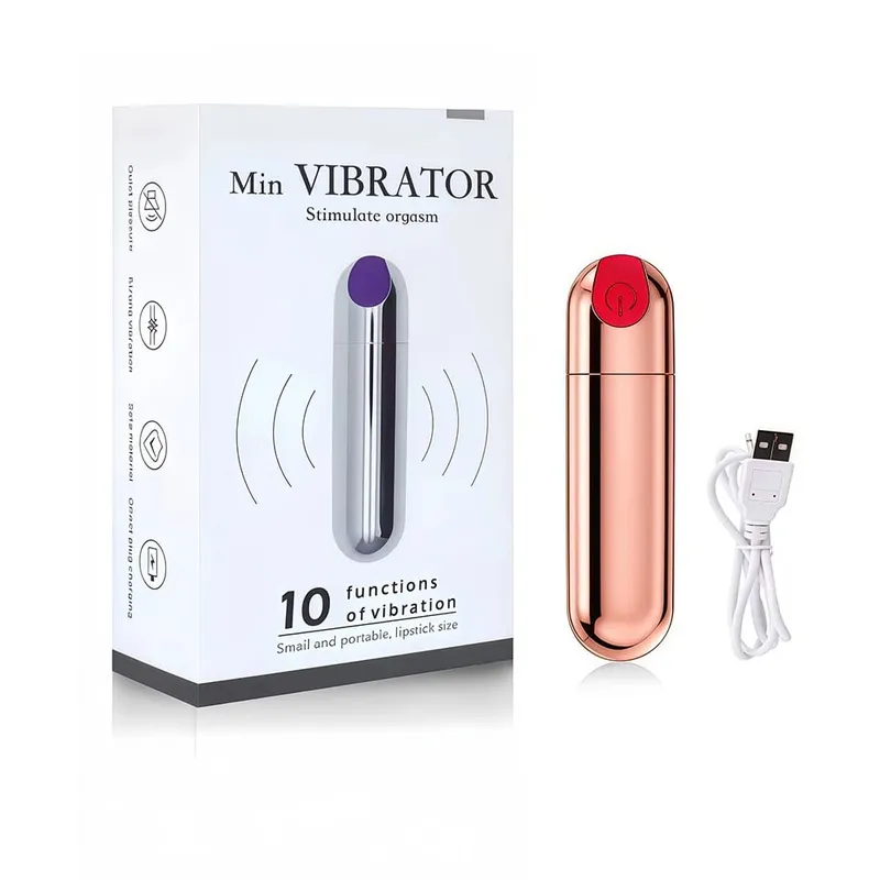 USB Charge 10-Speed Mini Bullet Vibrator Rechargeable Wireless Vibrating Anal Plug Clitoral Stimulator Adult Sex Toys for Women