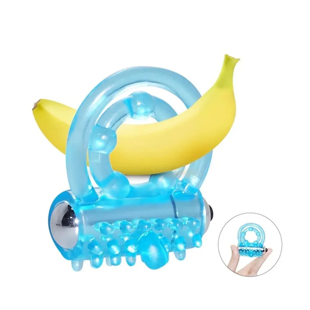 Lasting Vibrators Rings Double CockRing Delay Premature Ejaculation Penis Ball Loop 2 Locked Sex Toys Product for Men — image 6