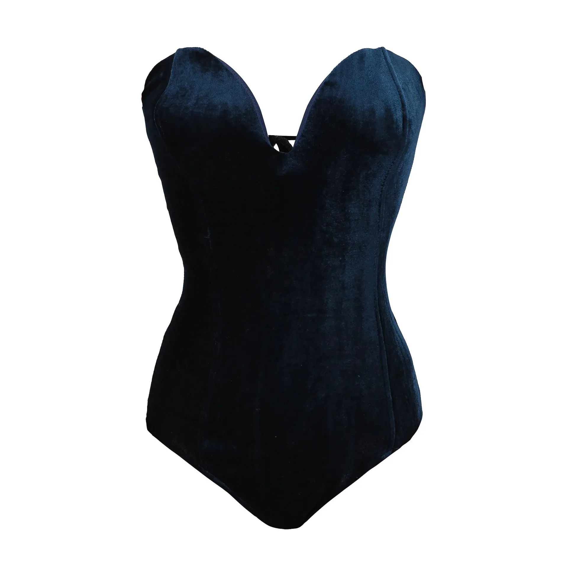 CM.YAYA Vintage Women Velvet Strapless Sleeveless Bodycon Bodysuits 2025 Spring Basic Sexy Party Evening Club Tops One Piece — image 11