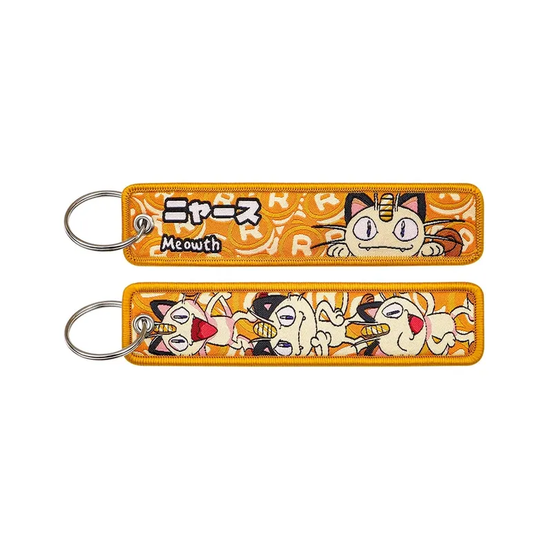 Japanese Anime Elf Monsters Keychain for Cars Backpack Key Holders Embroidery Keyrings Key Tag Jet Tag Accessories Gifts 1pcs — image 32