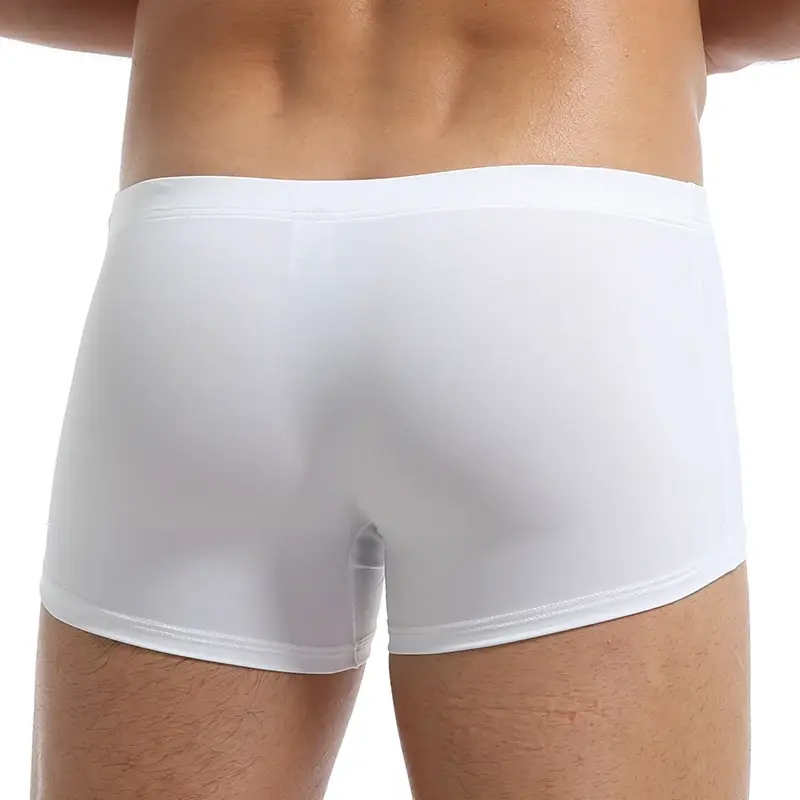 Fashion Boxers Ice Silk Man Underwear Underpants Breathable Comfortable Men's Panties Ultrathin BoxerShorts Trunks — image 4
