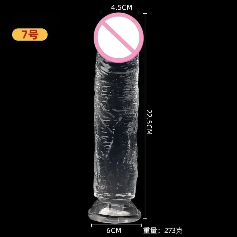 Realistické Dildo Jelly Přísavka na penis Dildo Big Dick Žena Masturbátor Klitorální Stimulátor Lesbické sexuální hračky pro ženy 7 velikostí — image 13