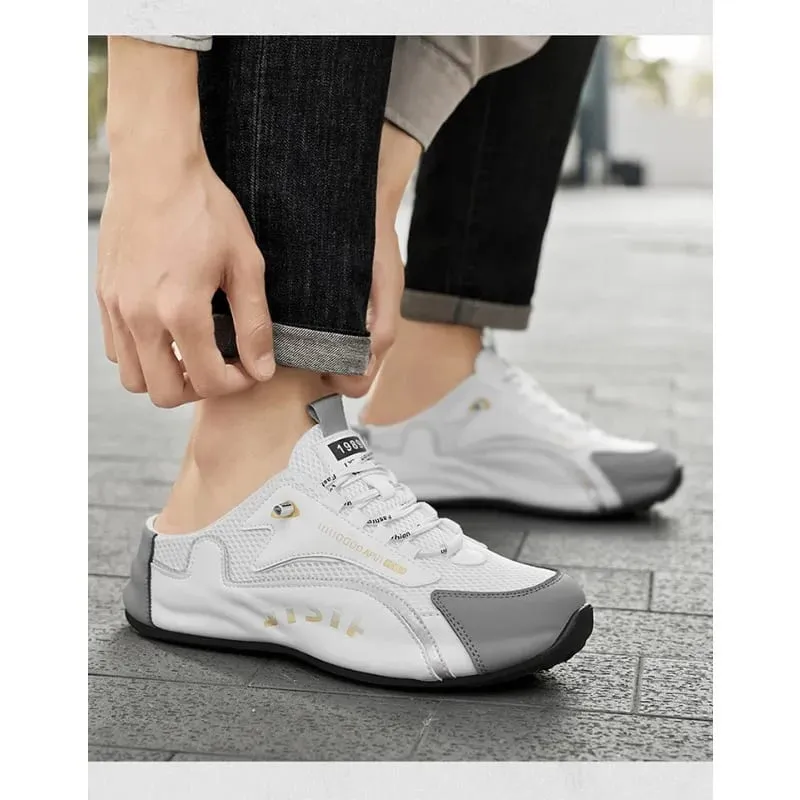 Kaswal na Nakasaradong daliri ng Kalahating tsinelas ng Kalalakihan sa Tag-init Kumportableng Breathable Soft Sole Sneakers Fashion Slip-on na Panlalaking Tennis Shoes 2026 — image 7