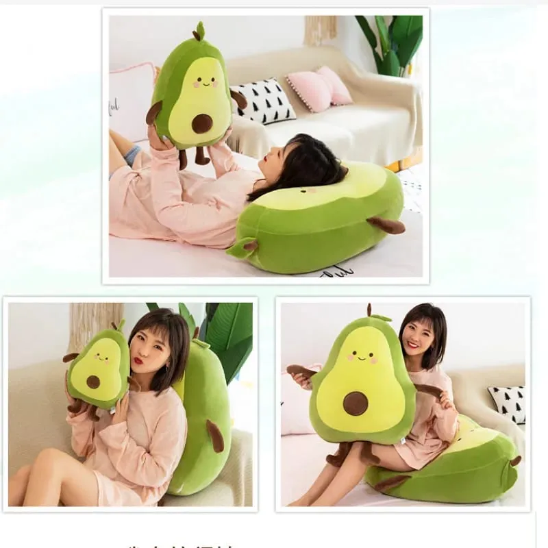 45-55CM Big Lovely Fruit Avocado Plush Pillow Children's Sleeping Pillow Large Doll Stuffed Sofa Holiday Gift Kawaii Creative — image 6
