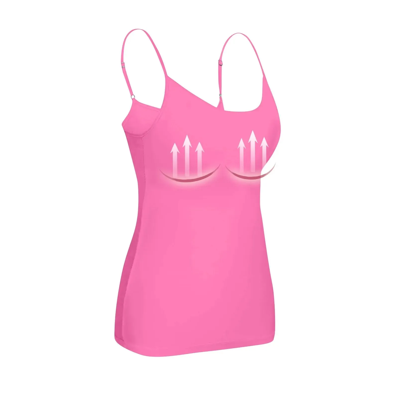 Women'S Sexy Tank Top Base With Breast Pad Plus Size Bra With Breast Pad Solid Color Fashion Casual Y2k — image 9