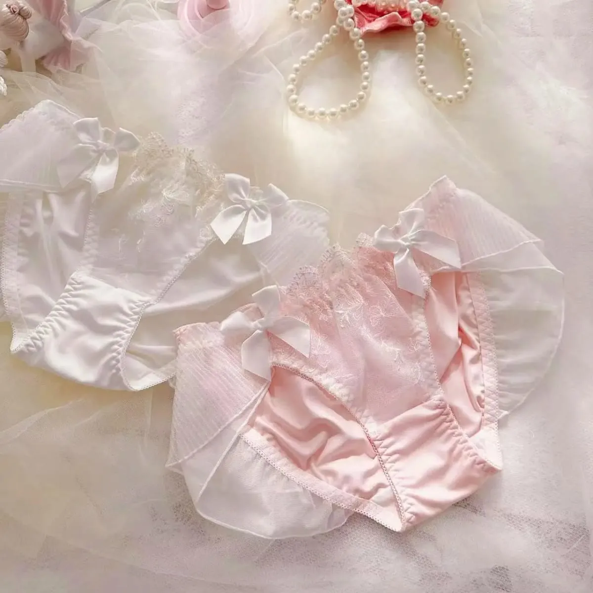Ultra-beautiful small fresh bras embroidery thin cup student girls cute lingerie push up sexy underwear bra set — image 5