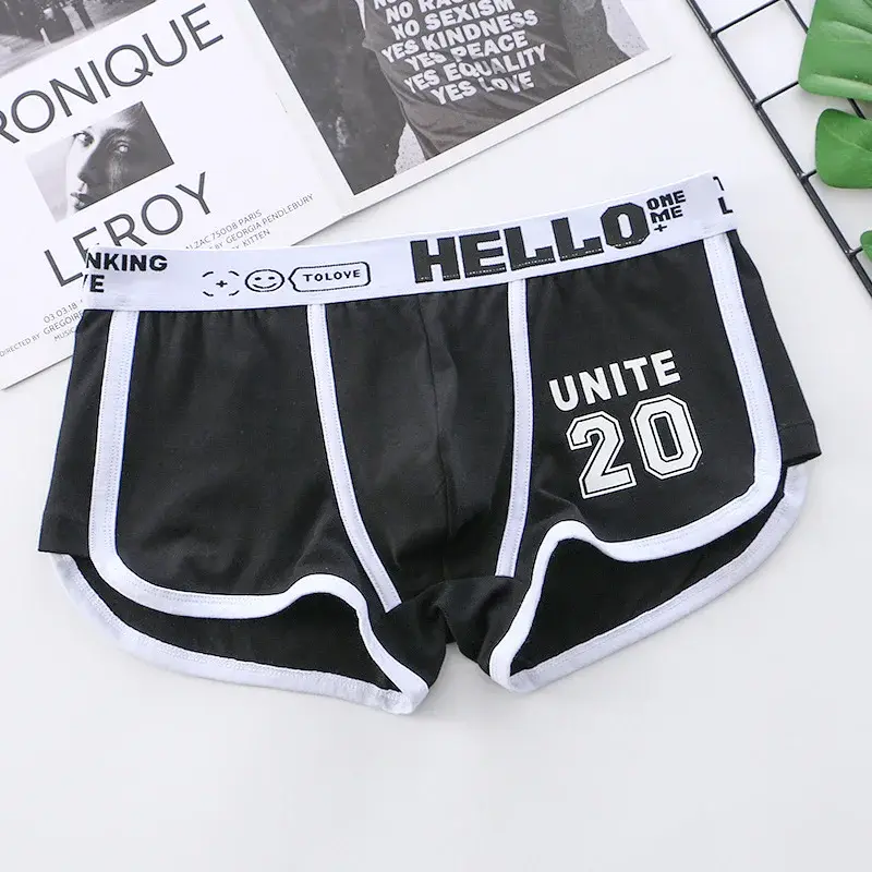 1/3pcs Men Underwear Sports Boxer Shorts Cotton Solid Color Sexy Panties Fashion Breathable Comfortable Underpants Man U Convex — image 19