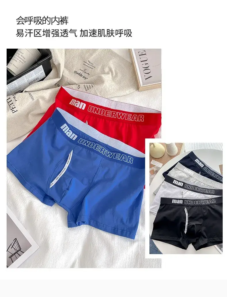 Mens Underwear 3PCS Pure Cotton Boxer Shorts Comfortable Breathable Underpants Male Panties Boxershorts Men Plus Size 4XL Briefs — image 10