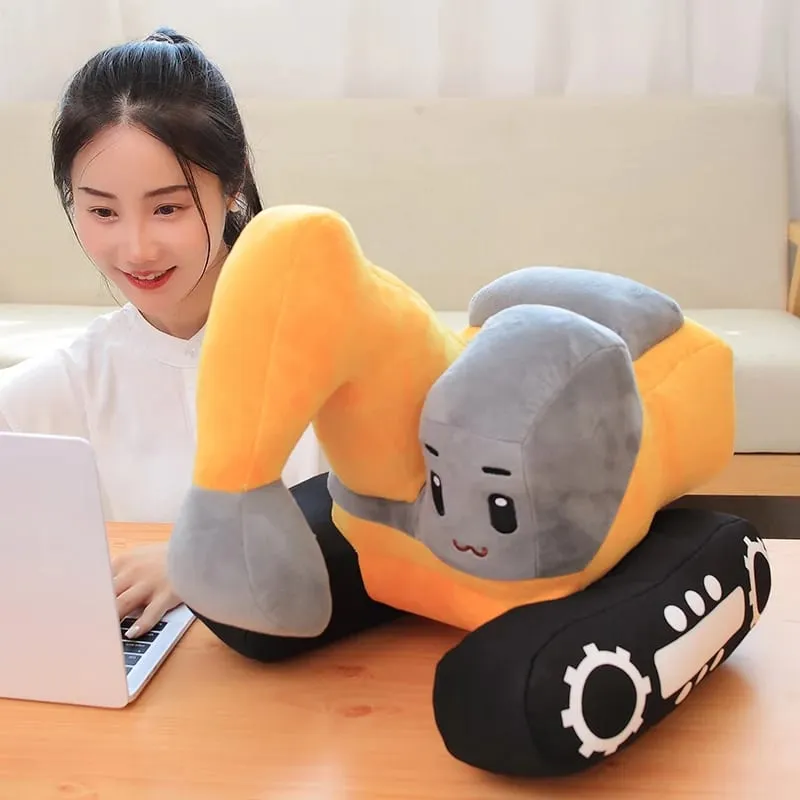 Simulation Tractor&Excavator Plush Toys Kawaii Car Dolls Stuffed Soft Vehicle Pillow Creative Christmas Birthday Gift for Kids — image 7