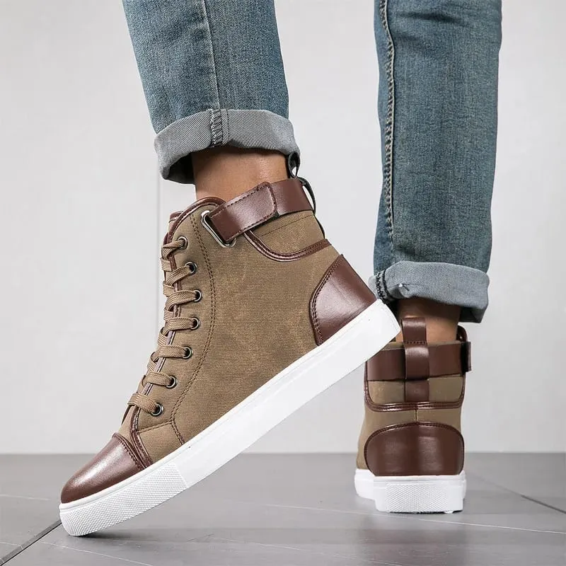 New Men's Casual Sneakers Big Size 48 Comfortable Platform Shoes Trend Lace-up Vulcanized Shoes Black Flats Sneakers Zapatillas — image 3