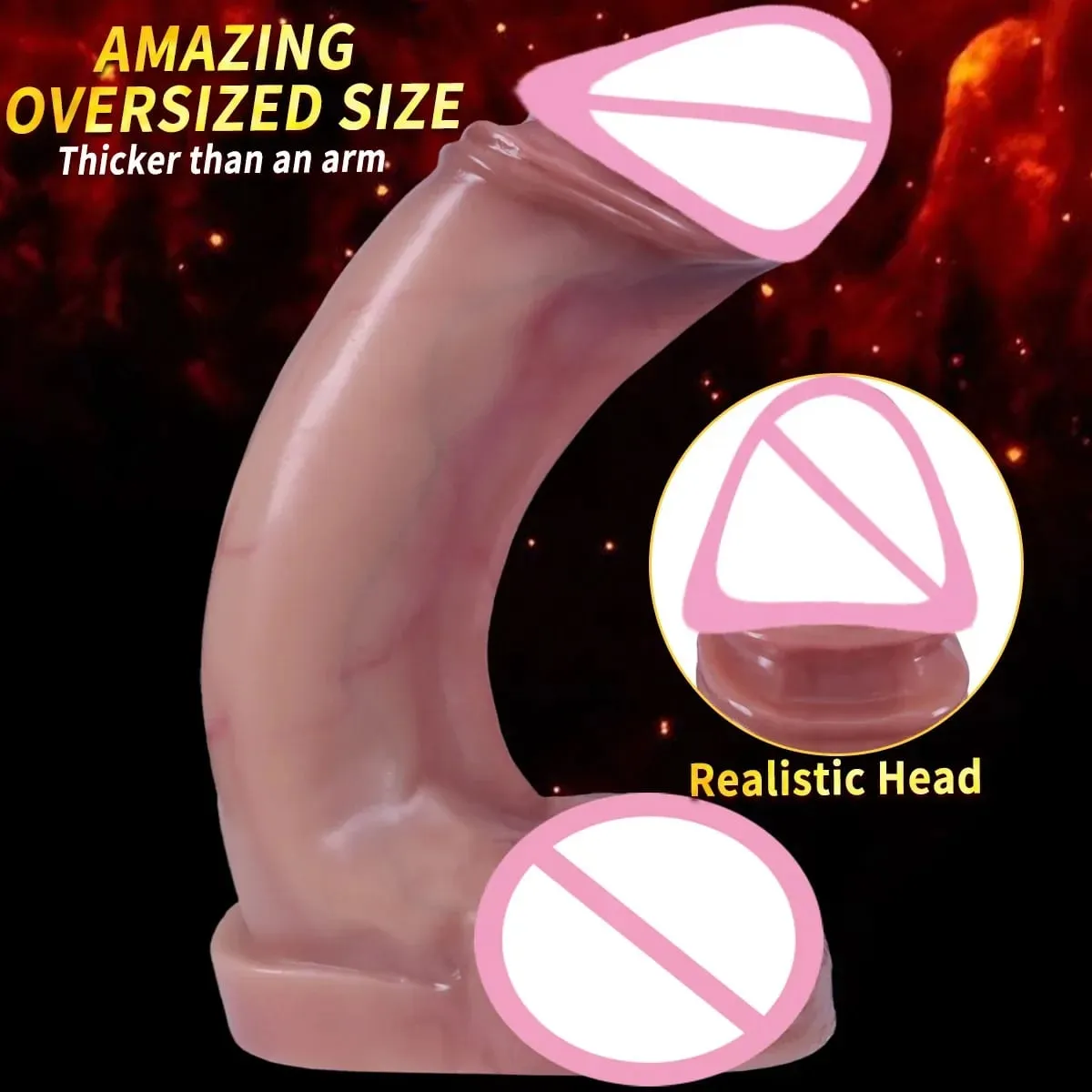 Super énorme gode femmes Masturbation pénétration anale Super grosse bite Plug Anal extenseur pénis épais jouets sexuels pour adultes godes 18+ — image 5