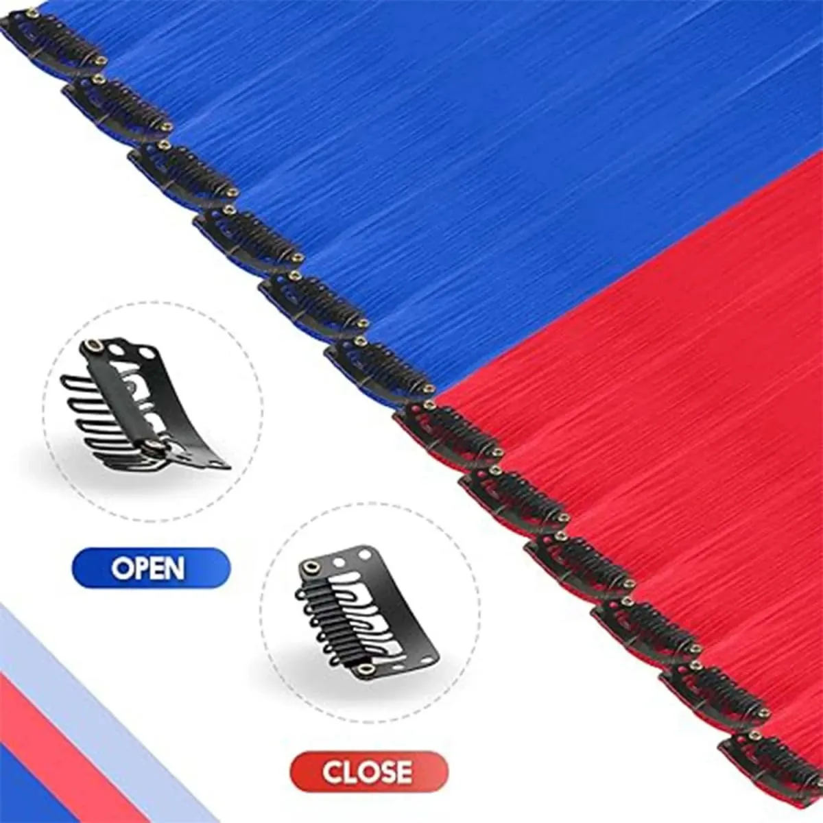 10 PCS Highlights Clip-in Synthetic Hair Extensions Hair Accessories Hairpiece for Girls Women Party Favor Cosplay Gift 22 Inch — image 4