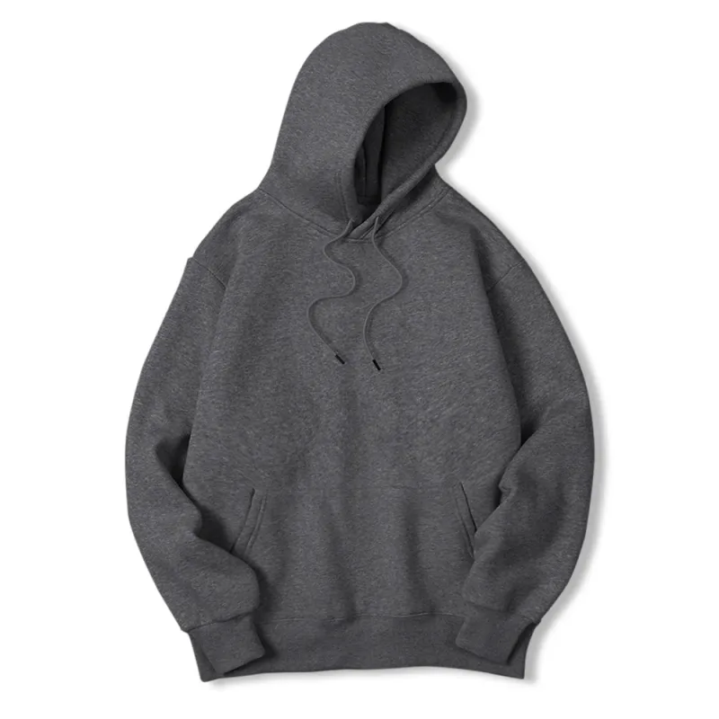 2025 Men's Solid Color Hooded Sweaters Men's Warm Wool Sweater Fashionable Street Clothing Loose Breathable Jersey Brand Hooded — image 21