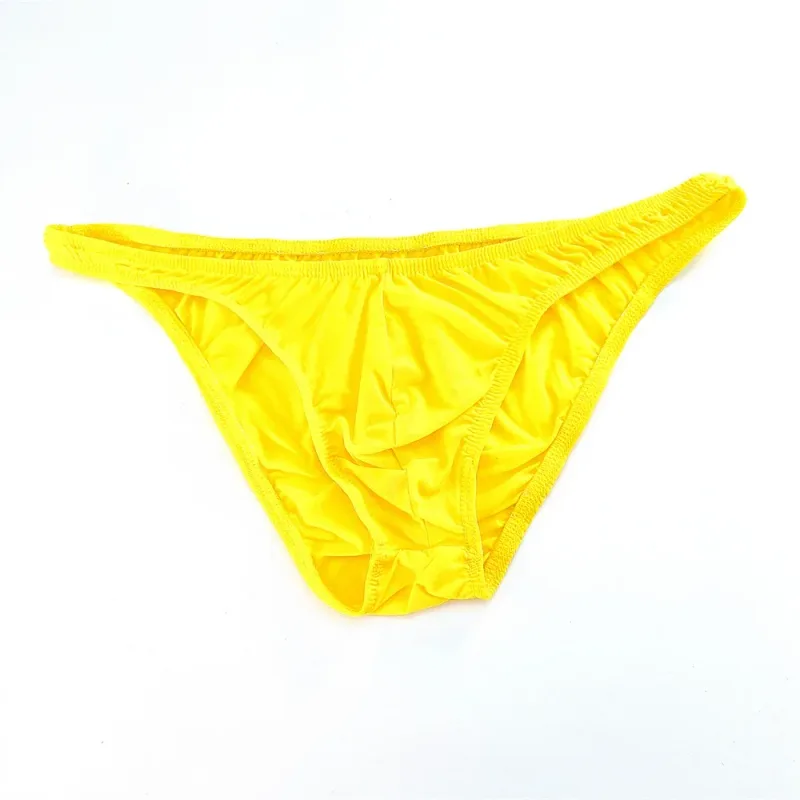Pink Men Briefs Nylon Spandex Comfy Breathable Low-Waist Underpants Quick Dry Male Ice Silk Bikini Underwear — image 21