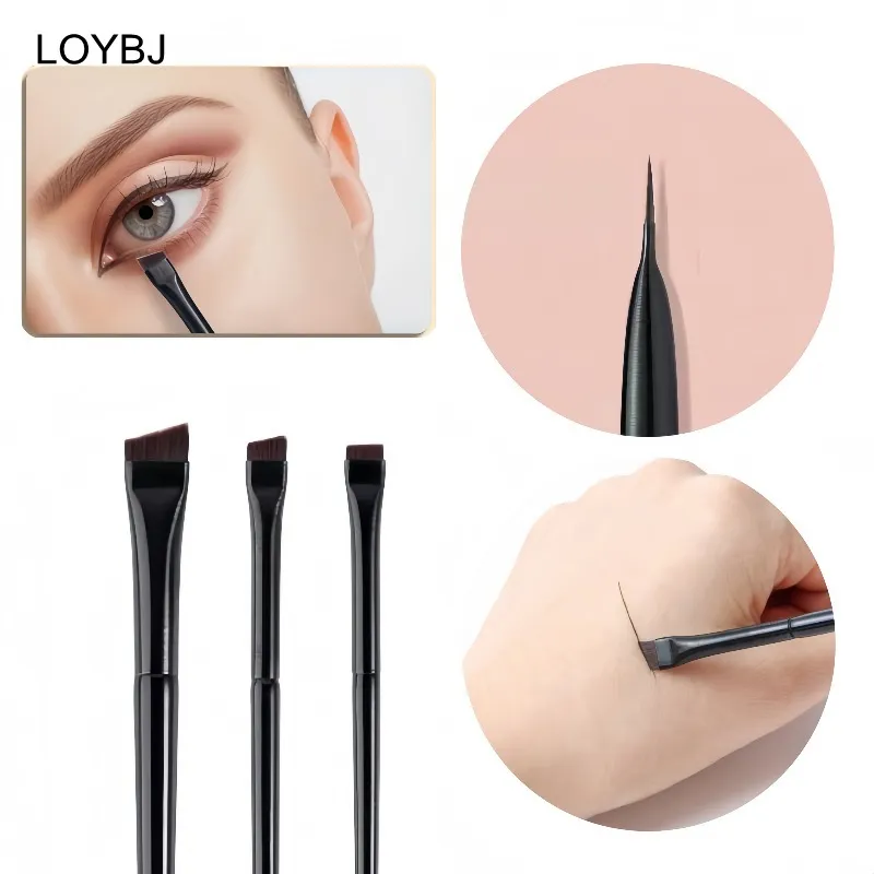 3/6/9/15/30PCS Ultra Thin Blade Eyeliner Brush Set Fine Angle Flat Eyebrow Brush Under The Eyes Flat Head Precise Detail Brushes — image 1