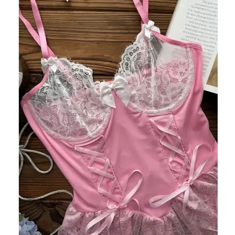 Fairy Delicate Bra Kit Cosplay Uniform Underwire Brassiere Push Up Bra Brief Sets Erotic Sexy Costumes Nightgowns Exotic Sets
