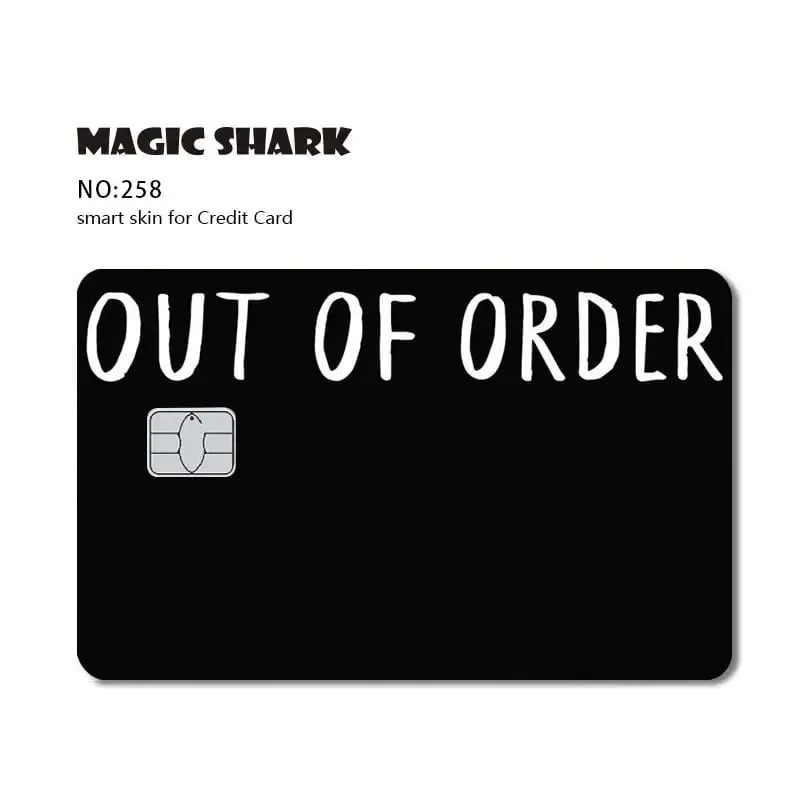 Magic Shark Dog Meme Hunter Snake Stonks 3M Matte PVC Front Sticker Film Cover Skin for Bank Debit Credit Card — image 13