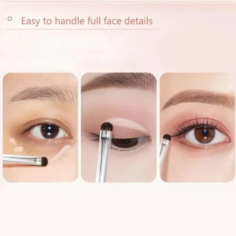 Small Angle Precise Detail Eyeshadow Brush Soft Horse Hair Eyelid Highlighter Lying Silkworm Makeup Brushes Eyes Make Up Tools — image 4