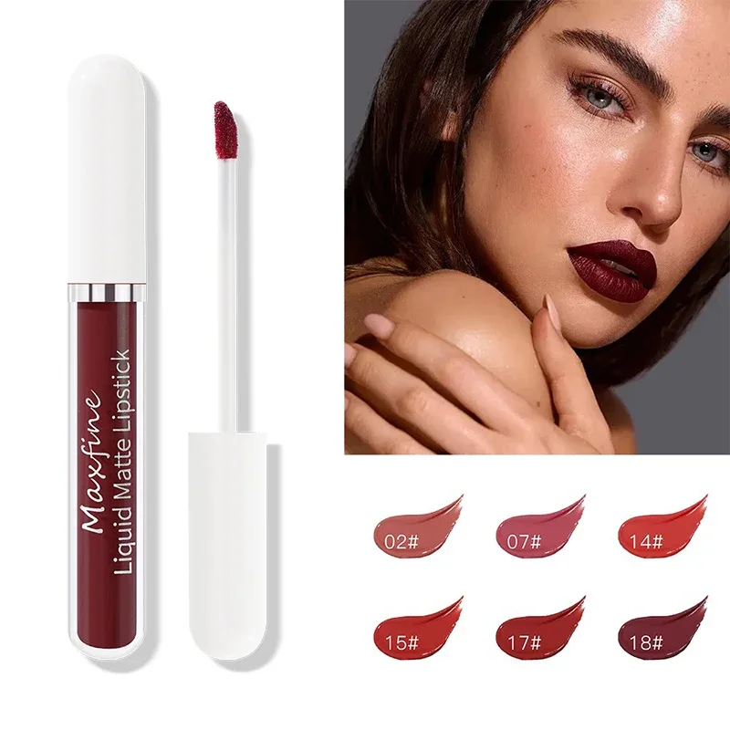 10 Color Waterproof Matte Velvet Lip Glaze Long-Lasting Silky Red Liquid Lipstick High Pigmented Lip Gloss Sexy Makeup for Women — image 6