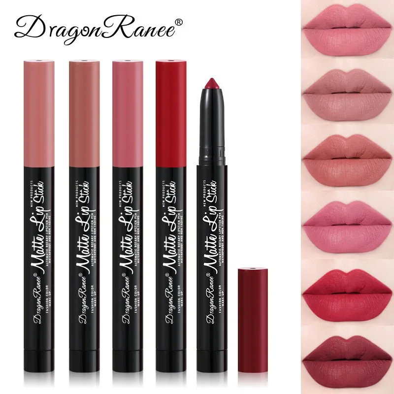 12 Colors Lipstick Pencil Matte Velvet Waterproof Long-lasting Non-stick Cup Lip Stick Sexy Rose Red Automatic Lip Liner Makeup — image 4