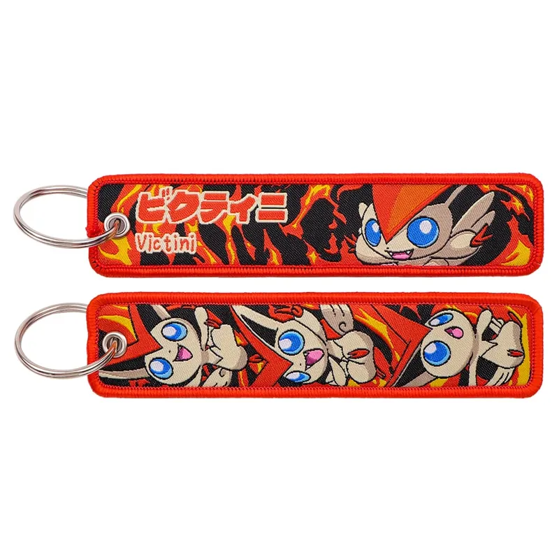 Japanese Anime Elf Monsters Keychain for Cars Backpack Key Holders Embroidery Keyrings Key Tag Jet Tag Accessories Gifts 1pcs — image 29