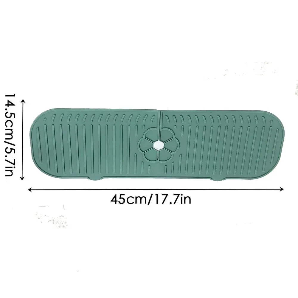 Kitchen Faucet Splash Pad Silicone Sink Faucet Splash Guard Mat Sponge Drain Pad Countertop Protector for Kitchen Bath Gadgets — image 9