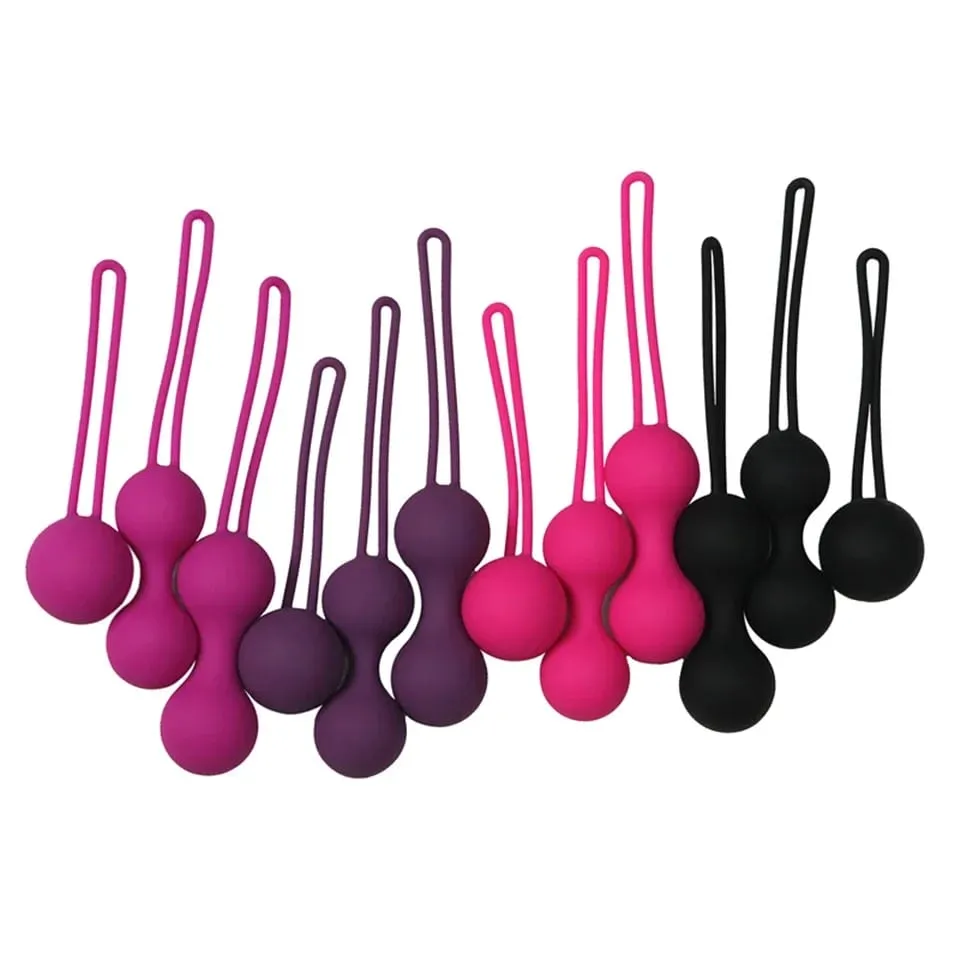 3PCS Set Silicone Smart Ball Vibrator Kegel Ball Ben Wa Ball Vagina Tighten Exercise Machine Sex Toy for Women Vaginal Geisha