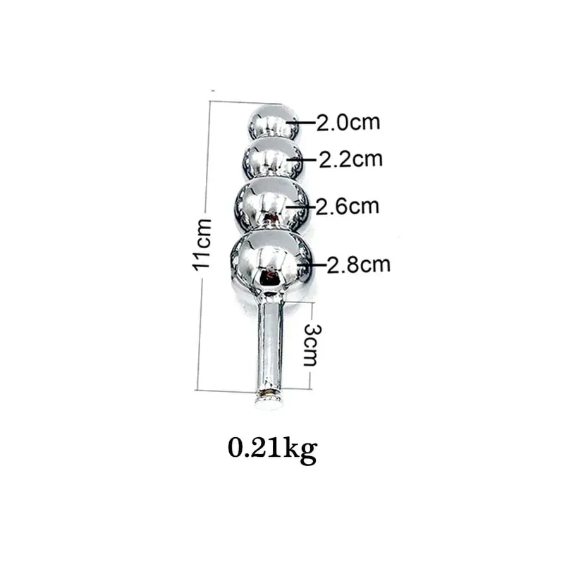 Manyjoy Stainless Steel Male Lockable Chastity Belt with Hole Anal Plug Beads Metal Underwear BDSM Cock Cage Device Sex Toys Men — image 9
