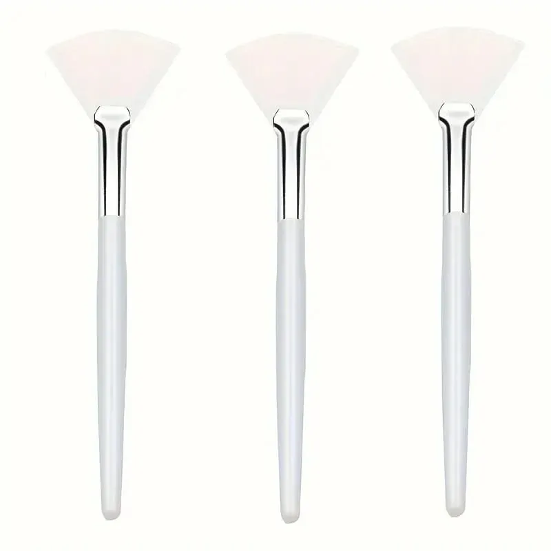 3/6/12pcs Fan Brush Facial Mask Brushes Multi Use Soft Fan Face Makeup Brush Acid Applicator for Women Girls Cleansing Tools