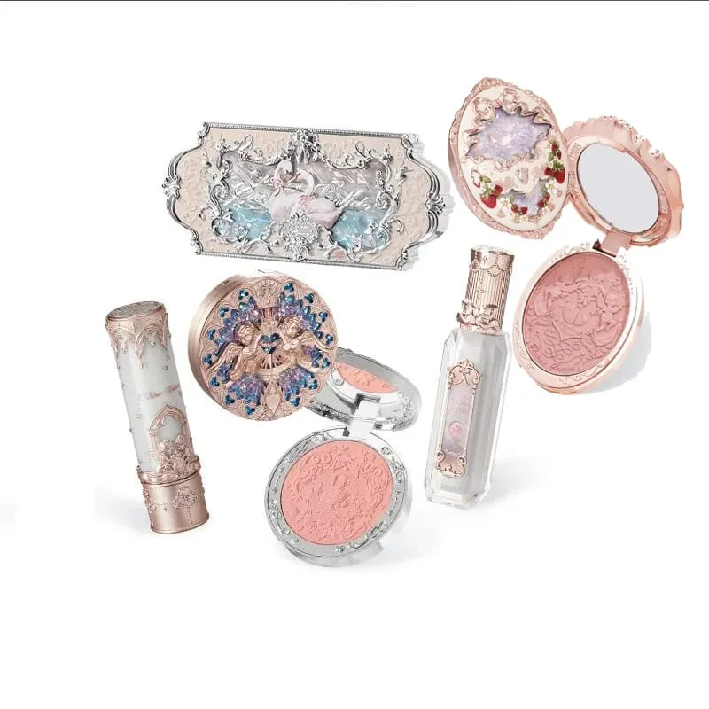 Flor sabe kit de maquiagem profissional completo conjunto de presente de maquiagem sereia anjo destaque cisne batom 5 peças conjunto — image 1