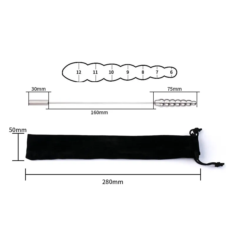 Protaste Stimulation Urethral Penis Plug Stainless Steel Urethral Dilator Sounding Rod Catheter Masturbation Sex Toys Men