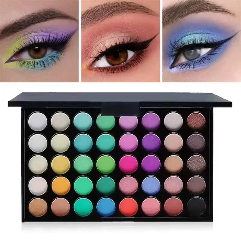 Glitter Matte Wasserdichte Palette Pulver Kosmetik Kit Augenbrauen Bleistift Eyeliner Stift Mascara Make-Up Pinsel Augen Kosmetik — image 3