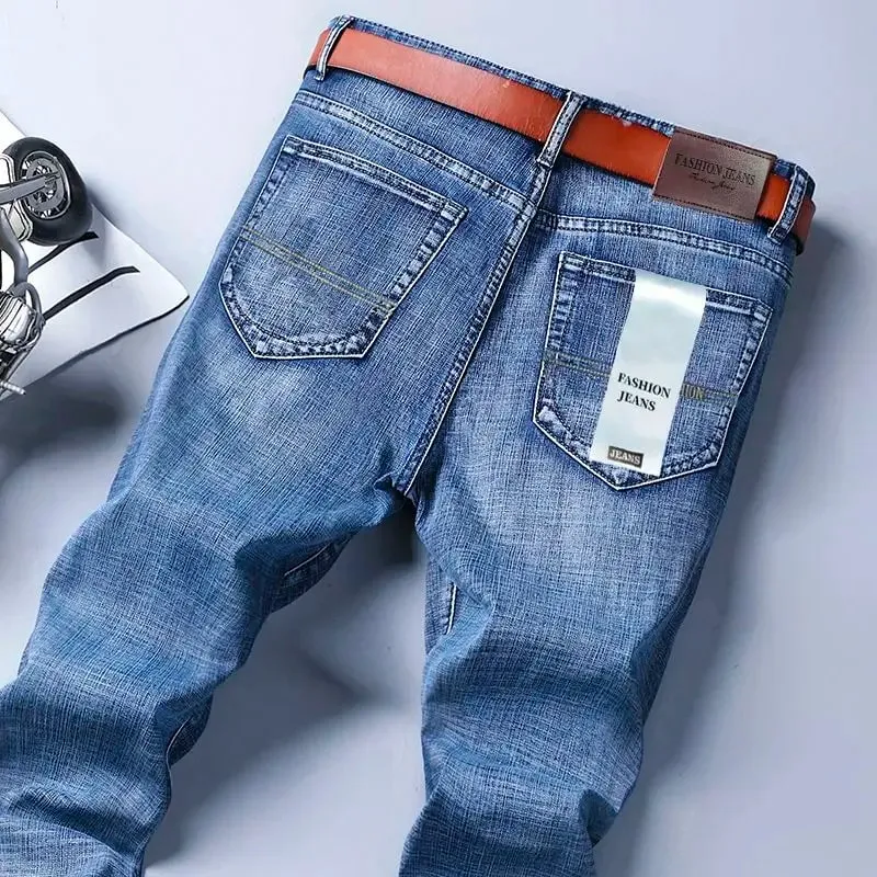 Wthinlee 8 Models Spring Autumn Business Jeans Men Casual Straight Stretch Fashion Classic Work Denim Trousers Brand Clothing — image 4