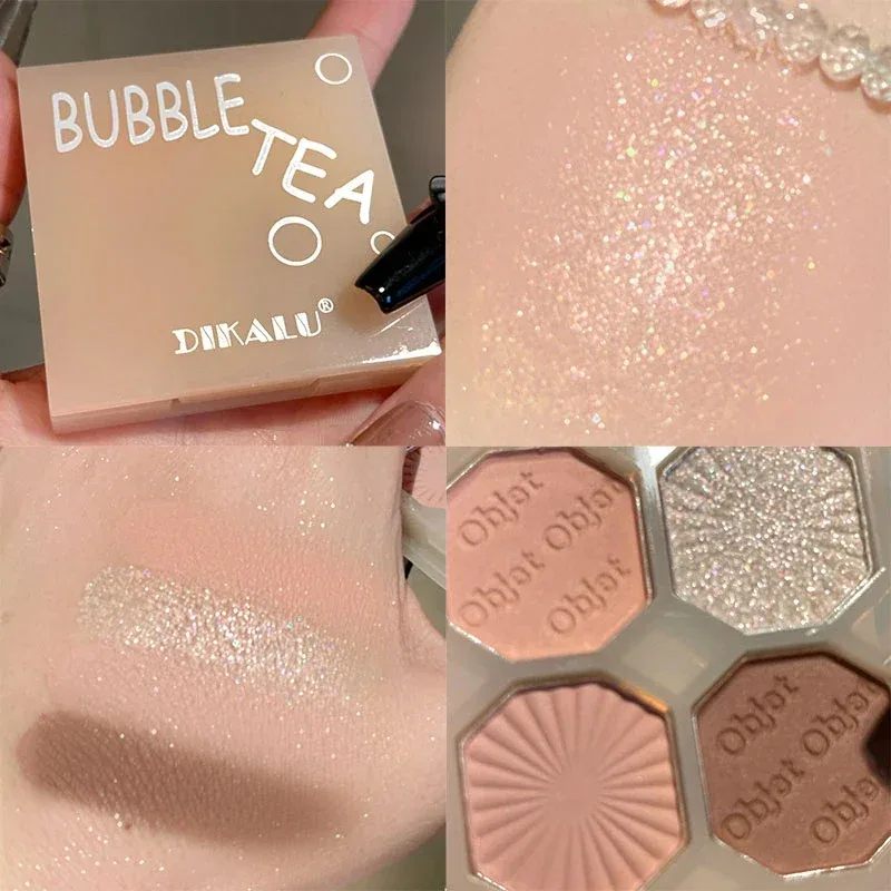 3/4 Colors Milk-Tea Eyeshadow Palette Professional Highlight Shimmer Brightening Long Lasting Eye Shadow Eye Makeup Eye Cosmetic — image 19