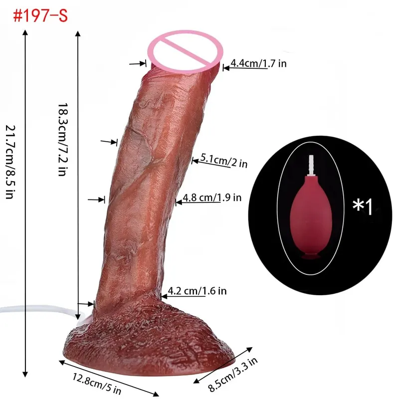 Lifelike Squirting Penis Silicone Ejaculation Large Realistic Dildo With Sucker Skin Touch Anal Sex Toys For Women — image 14