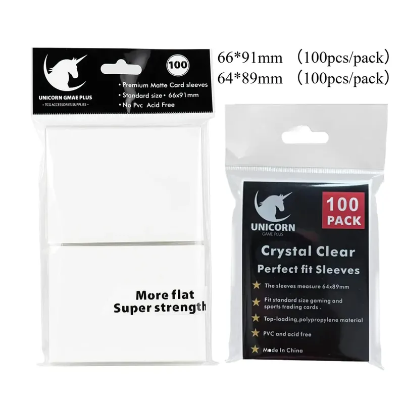 200PCS 카드 슬리브 트레이딩 카드 포켓몬 MTG 야구 스포츠 카드 보드 게임을위한 더블 레이어 매트 표준 크기 카드 슬리브 — image 21